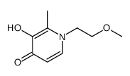 3-hydroxy-1-(2-methoxyethyl)-2-methyl-4-pyridinone结构式