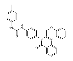 1-(4-methylphenyl)-3-[4-[4-oxo-2-(phenoxymethyl)quinazolin-3-yl]phenyl]thiourea Structure