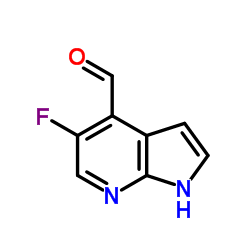 5-氟-1H-吡咯并[2,3-b] 吡啶-4-甲醛结构式