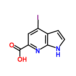 4-Iodo-1H-pyrrolo[2,3-b]pyridine-6-carboxylic acid structure