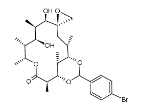 (1S,2R,2'R,5R,6R,7R,8R,9R,12S,13S,17R)-15-(4-bromophenyl)-7,9-dihydroxy-2,5,6,8,12,17-hexamethyl-4,14,16-trioxaspiro[bicyclo[11.3.1]heptadecane-10,2'-oxiran]-3-one结构式