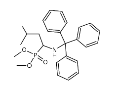 dimethyl (3-methyl-1-(tritylamino)butyl)phosphonate Structure