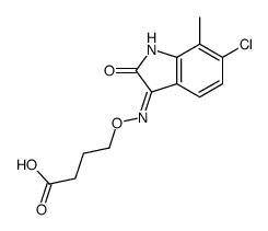 4-[(6-chloro-7-methyl-2-oxoindol-3-yl)amino]oxybutanoic acid Structure