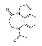 1-acetyl-5-prop-2-enyl-2,3-dihydro-1,5-benzodiazepin-4-one结构式