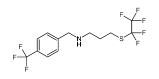 3-[(Pentafluoroethyl)sulfanyl]-N-[4-(trifluoromethyl)benzyl]-1-pr opanamine结构式