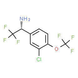 (1R)-1-[3-CHLORO-4-(TRIFLUOROMETHOXY)PHENYL]-2,2,2-TRIFLUOROETHYLAMINE结构式