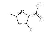 2-Furancarboxylicacid,3-fluorotetrahydro-5-methyl-,[2R-(2alpha,3beta,5alpha)]-(9CI) Structure