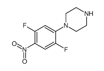 1-(2,5-difluoro-4-nitrophenyl)piperazine Structure