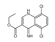 4-Amino-5,8-dichloroquinoline-3-carboxylic acid ethyl ester结构式