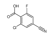 2-Chloro-4-cyano-6-fluorobenzoic acid Structure