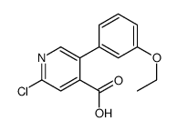 2-chloro-5-(3-ethoxyphenyl)pyridine-4-carboxylic acid结构式