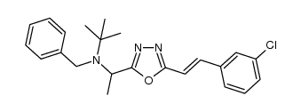 N-benzyl-N-(tert-butyl)-N-(1-[5-[(E)-2-(3-chlorophenyl)ethenyl]-1,3,4-oxadiazol-2-yl]ethyl)amine Structure