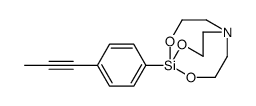5-(4-prop-1-ynylphenyl)-4,6,11-trioxa-1-aza-5-silabicyclo[3.3.3]undecane结构式