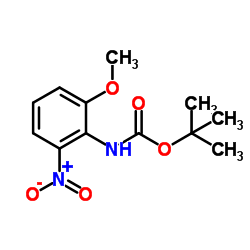 tert-Butyl (2-methoxy-6-nitrophenyl)carbamate structure