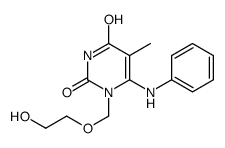 6-anilino-1-(2-hydroxyethoxymethyl)-5-methylpyrimidine-2,4-dione Structure