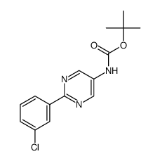 tert-butyl [2-(3-chlorophenyl)pyrimidin-5-yl]carbamate结构式
