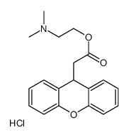 2-(dimethylamino)ethyl 2-(9H-xanthen-9-yl)acetate,hydrochloride结构式