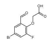 [(4-bromo-2-fluoro-6-formylphenyl)oxy]acetic acid Structure