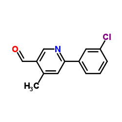 2-(3-Chlorophenyl)-4-methylpyridine-5-carboxaldehyde structure