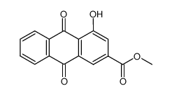 4-hydroxy-5-methoxy-9,10-dioxo-2-anthracenecarboxylic acid, methyl ester结构式