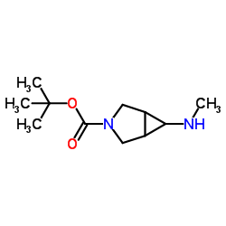 Tert-butyl 6-(Methylamino)-3-azabicyclo[3.1.0]hexane-3-carboxylate结构式