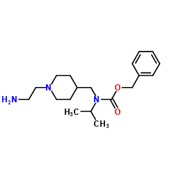 Benzyl {[1-(2-aminoethyl)-4-piperidinyl]methyl}isopropylcarbamate结构式