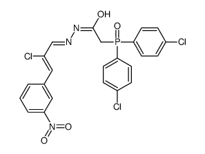 2-bis(4-chlorophenyl)phosphoryl-N-[(E)-[(Z)-2-chloro-3-(3-nitrophenyl)prop-2-enylidene]amino]acetamide结构式