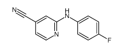 2-[(4-fluorophenyl)amino]isonicotinonitrile结构式