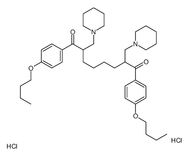 1,8-bis(4-butoxyphenyl)-2,7-bis(piperidin-1-ylmethyl)octane-1,8-dione,dihydrochloride结构式