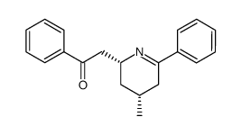 2-((2R,4R)-4-Methyl-6-phenyl-2,3,4,5-tetrahydro-pyridin-2-yl)-1-phenyl-ethanone Structure