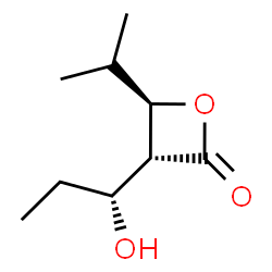 2-Oxetanone,3-(1-hydroxypropyl)-4-(1-methylethyl)-,[3alpha(R*),4bta]-(9CI)结构式