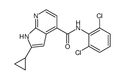 2-cyclopropyl-N-(2,6-dichlorophenyl)-1H-pyrrolo[2,3-b]pyridine-4-carboxamide Structure