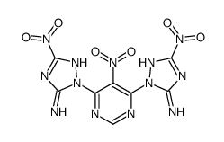 2-[6-(5-amino-3-nitro-1,2,4-triazol-1-yl)-5-nitropyrimidin-4-yl]-5-nitro-1,2,4-triazol-3-amine Structure