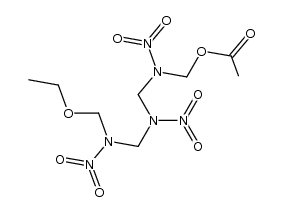 1-acetoxy-7-ethoxy-2,4,6-trinitro-2,4,6-triaza-heptane结构式