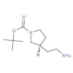(R)-tert-butyl 3-(2-aMinoethyl)pyrrolidine-1-carboxylate Structure