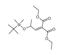 ethyl 4-((tert-butyldimethylsilyl)oxy)-2-(ethoxycarbonyl)-2-pentenoate Structure
