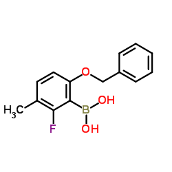 [6-(Benzyloxy)-2-fluoro-3-methylphenyl]boronic acid结构式