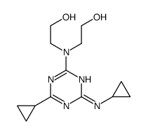 2-[[4-cyclopropyl-6-(cyclopropylamino)-1,3,5-triazin-2-yl]-(2-hydroxyethyl)amino]ethanol Structure