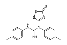 1,2-bis(4-methylphenyl)-1-(5-sulfanylidene-1,2,4-dithiazol-3-yl)guanidine Structure