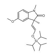 (S,E)-5-methoxy-1,3-dimethyl-3-(2-((triisopropylsilyl)oxy)vinyl)indolin-2-one Structure