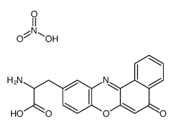 2-amino-3-(5-oxobenzo[a]phenoxazin-10-yl)propanoic acid,nitric acid Structure