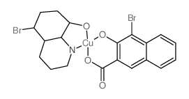 Copper,(4-bromo-3-hydroxy-2-naphthalenecarboxylato-O2,O3)(5-bromo-8-quinolinolato-N1,O8)-(9CI) picture
