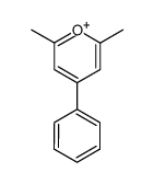 2,6-dimethyl-4-phenyl pyrylium cation Structure