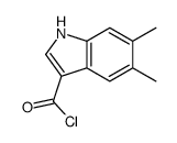 1H-Indole-3-carbonyl chloride, 5,6-dimethyl- (9CI)结构式