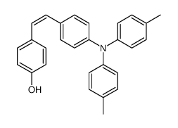 4-[2-[4-(4-methyl-N-(4-methylphenyl)anilino)phenyl]ethenyl]phenol Structure