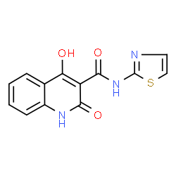 4-hydroxy-2-oxo-N-(thiazol-2-yl)-1,2-dihydroquinoline-3-carboxamide结构式