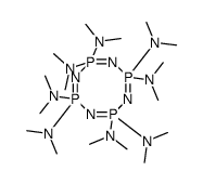 2,2,4,4,6,6,8,8-Octakis(dimethylamino)-1,3,5,7-tetraaza-2,4,6,8-tetraphospha(V)cyclooctane-1,3,5,7-tetrene结构式