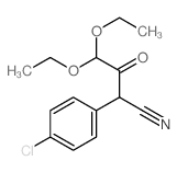 2-(4-chlorophenyl)-4,4-diethoxy-3-oxo-butanenitrile Structure