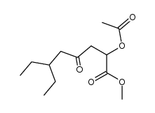 methyl 2-acetoxy-6-ethyl-4-oxooctanoate结构式