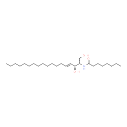 C8 L-threo Ceramide (d18:1/8:0) Structure